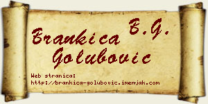 Brankica Golubović vizit kartica